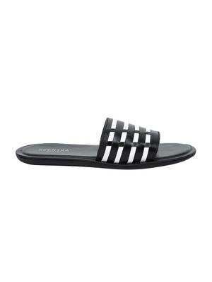 black leatherette flip flops - 15807301 - Standard Image - 2
