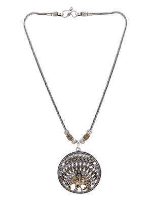silver metal chain necklace - 15810329 - Standard Image - 2