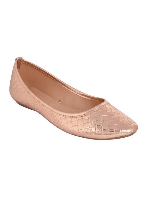 gold slip on ballerinas - 15810593 - Standard Image - 1