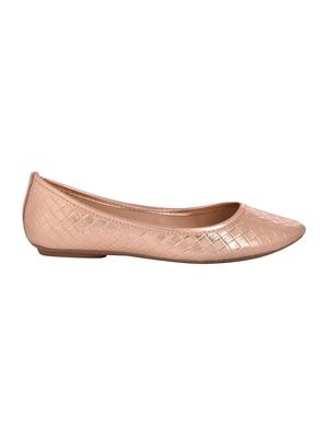 gold slip on ballerinas - 15810593 - Standard Image - 2