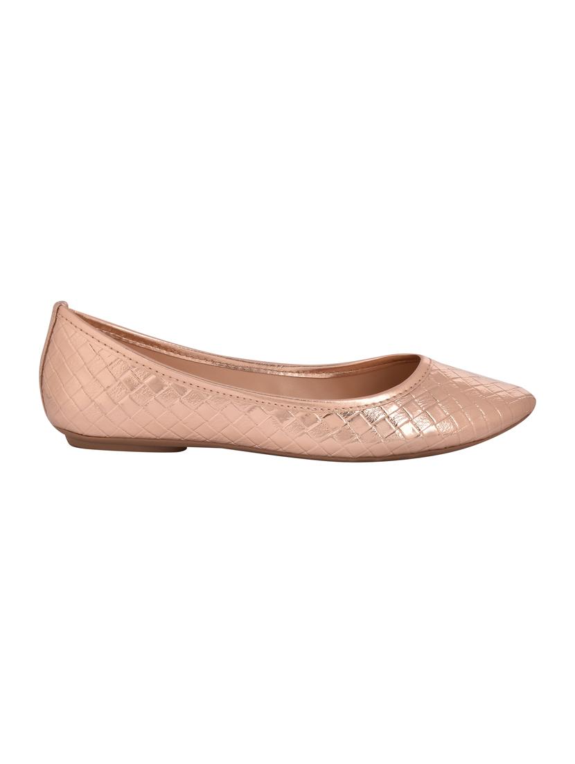 gold slip on ballerinas - 15810593 - Zoom Image - 2