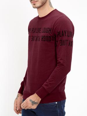 maroon cotton chest print t-shirt - 15812445 - Standard Image - 2