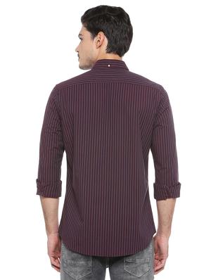 maroon cotton casual shirt - 15814422 - Standard Image - 2