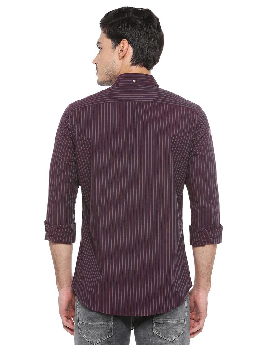 maroon cotton casual shirt - 15814422 - Zoom Image - 2
