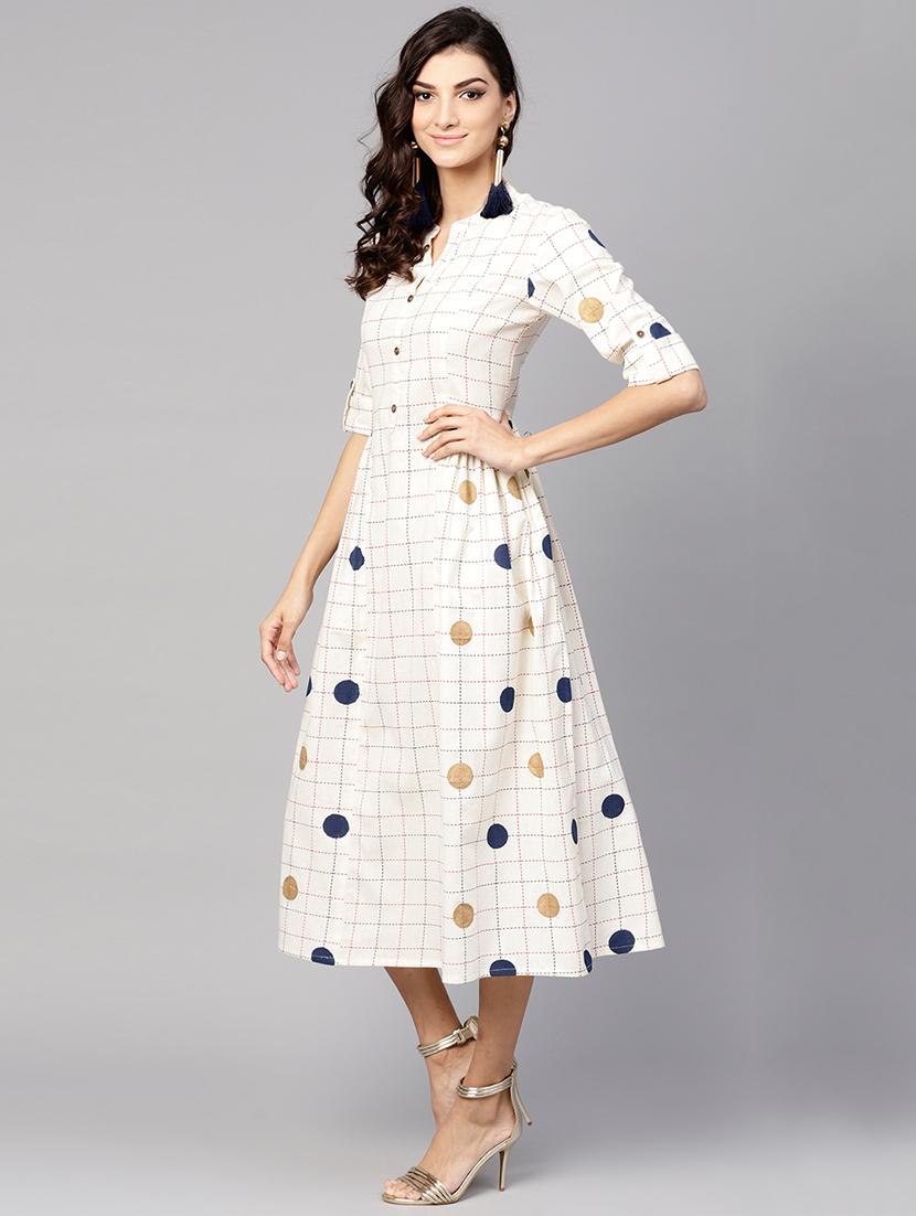 geometric print a-line dress - 15814670 - Zoom Image - 2