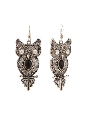 silver metal drop earring - 15814697 - Standard Image - 2