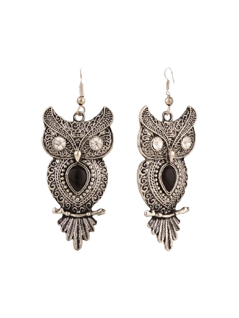 silver metal drop earring - 15814697 - Zoom Image - 2