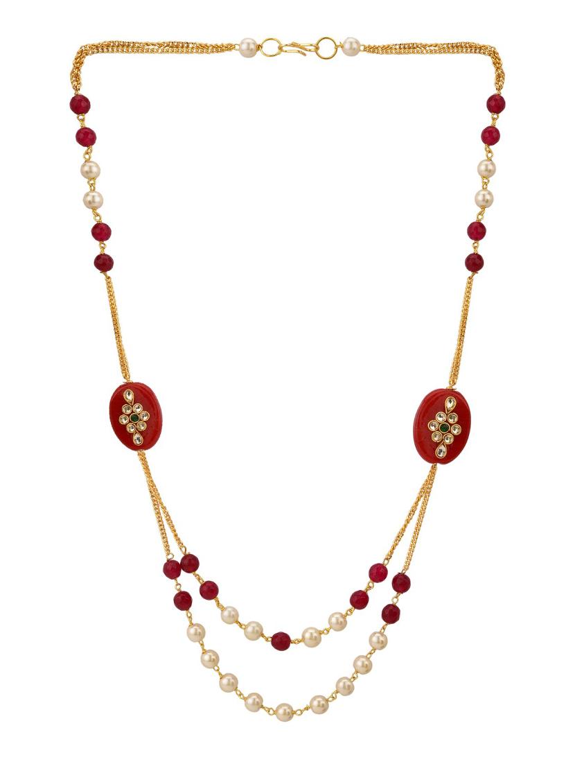red metal short necklace - 15814754 - Zoom Image - 2