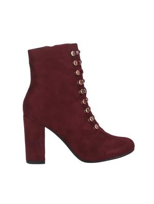 maroon ankle zipper boots - 15814841 - Standard Image - 2
