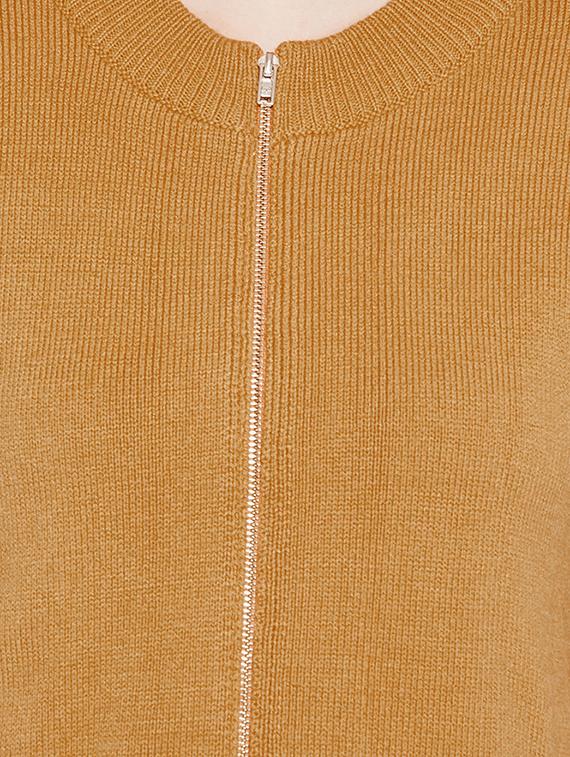 Mustard zip up ribbed pullover - 15814980 - Zoom Image - 5