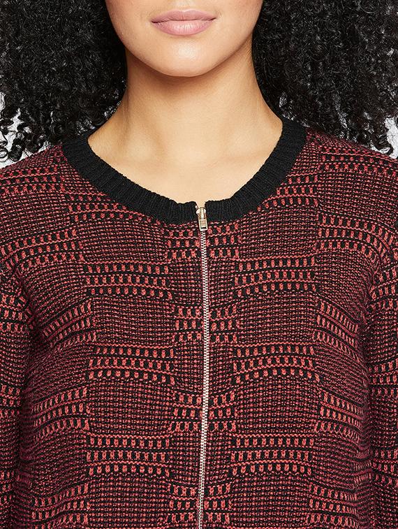 Geometric pattern zip up pullover - 15814999 - Zoom Image - 5