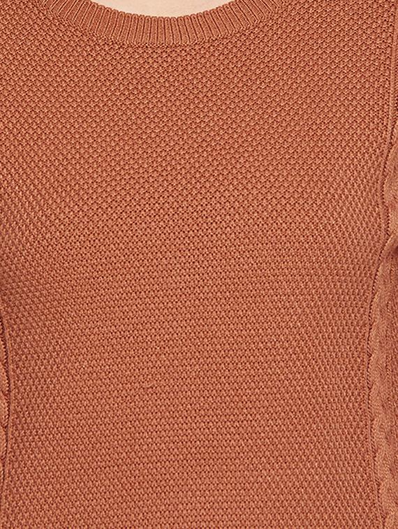 Cable knit eyelet lace up pullover - 15815007 - Zoom Image - 5