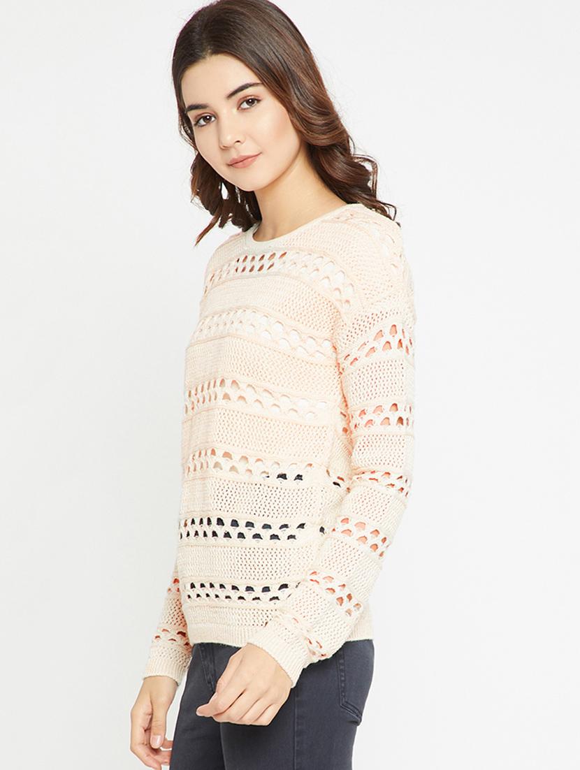 Chunky pointelle knit pullover - 15815015 - Zoom Image - 2