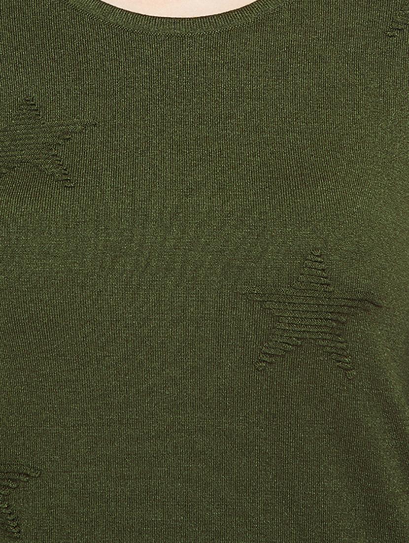 Olive embroidered star pullover - 15815018 - Zoom Image - 5