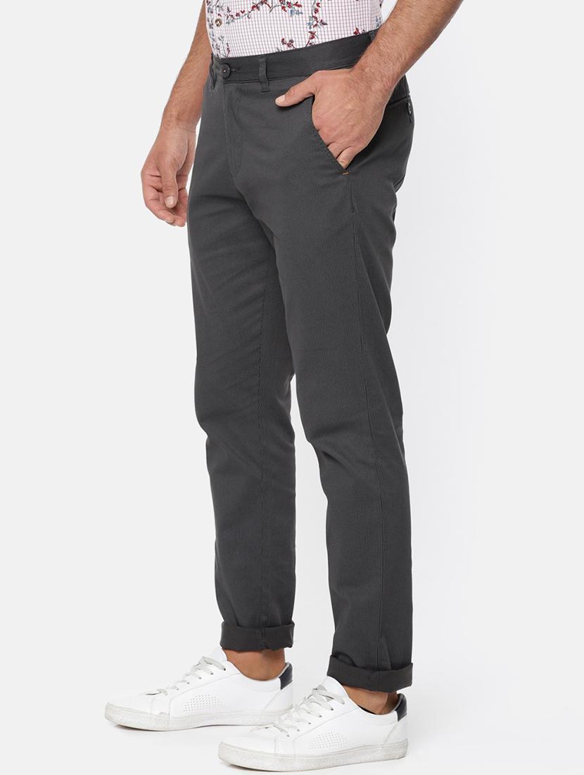 grey cotton chinos casual trousers - 15815355 - Zoom Image - 2