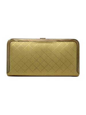 gold metal box clutch - 15815550 - Standard Image - 2