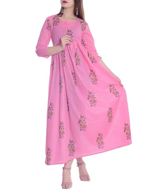 floral printed flared kurta - 15815615 - Standard Image - 1