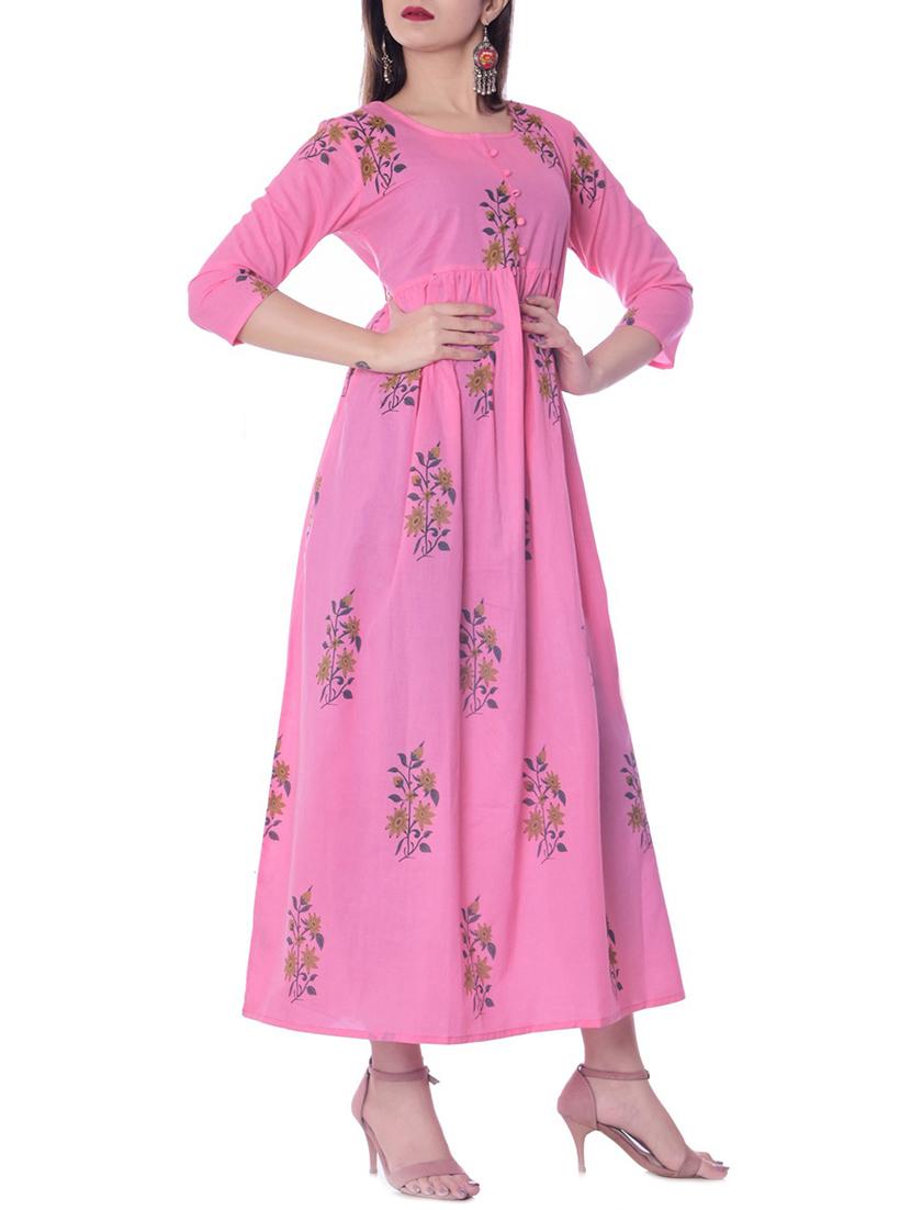 floral printed flared kurta - 15815615 - Zoom Image - 2