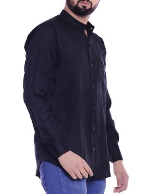 black cotton casual shirt - 15815704 - Standard Image - 2