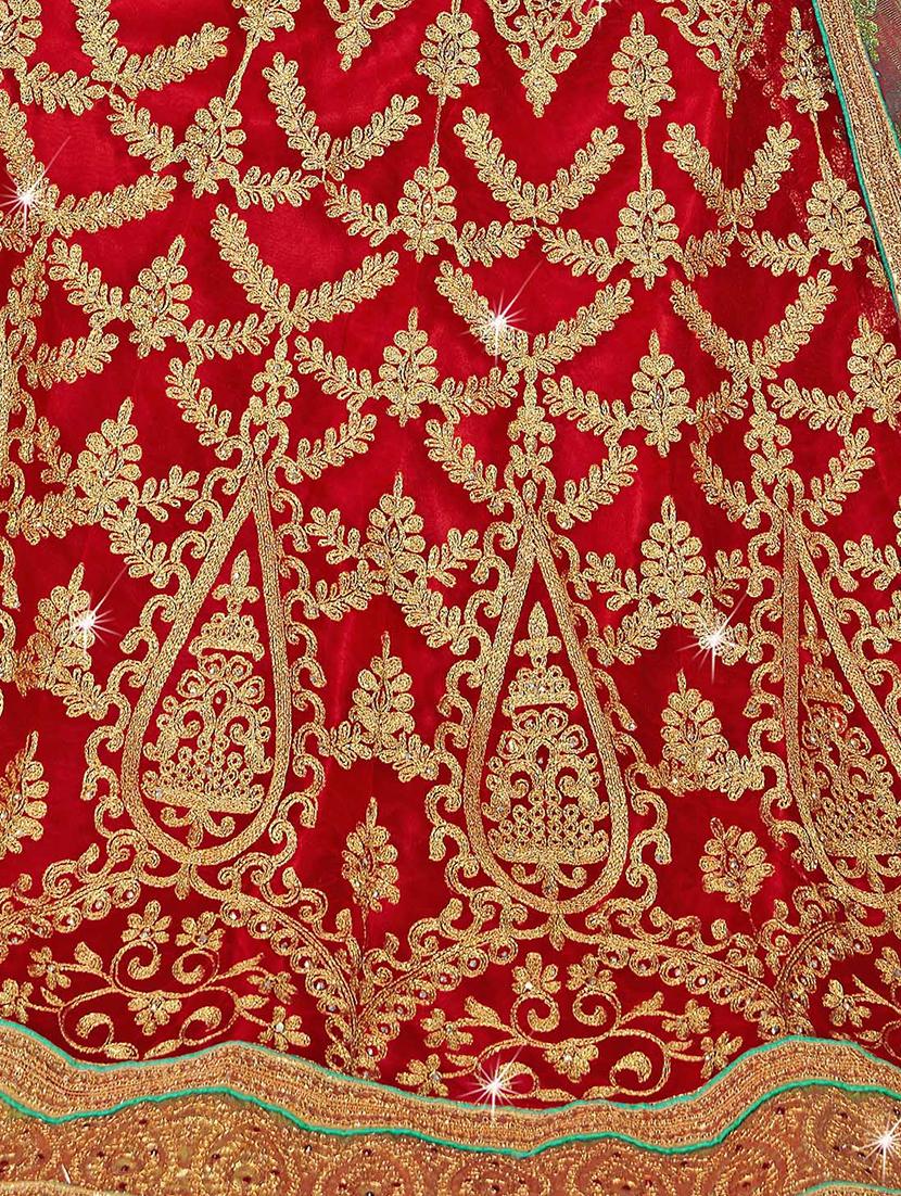 Zari embroidered a-line lehenga - 15817128 - Zoom Image - 2