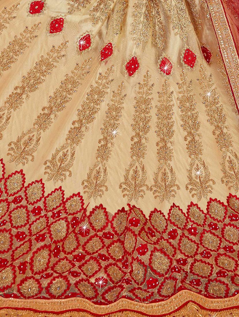 zari embroidered flared lehenga - 15817129 - Zoom Image - 2