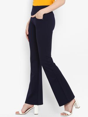 navy flared hem jeggings - 15817370 - Standard Image - 2