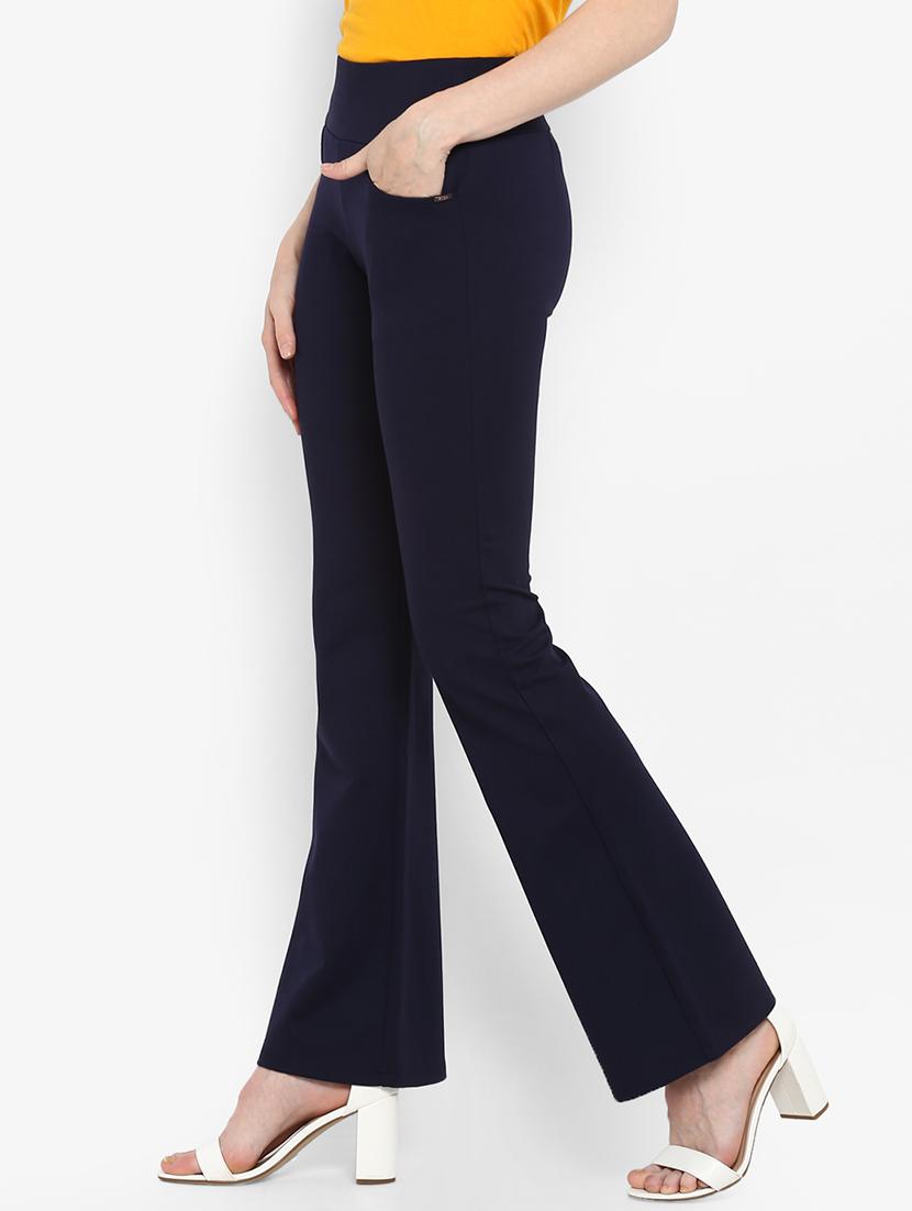 navy flared hem jeggings - 15817370 - Zoom Image - 2