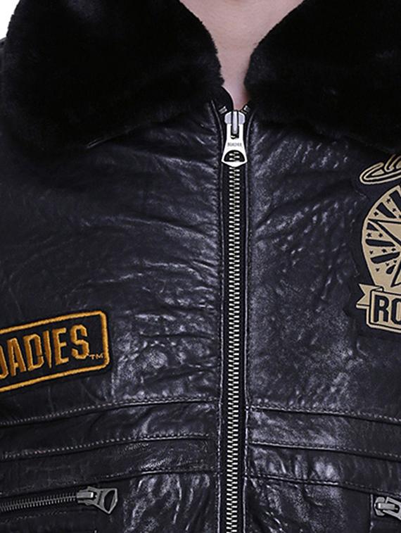 blue leather biker jacket - 15817466 - Zoom Image - 5