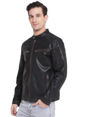 black leather biker jacket - 15817483 - Standard Image - 2