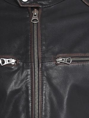 black leather biker jacket - 15817483 - Standard Image - 5