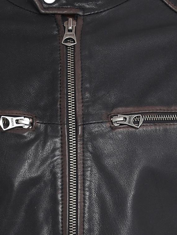 black leather biker jacket - 15817483 - Zoom Image - 5