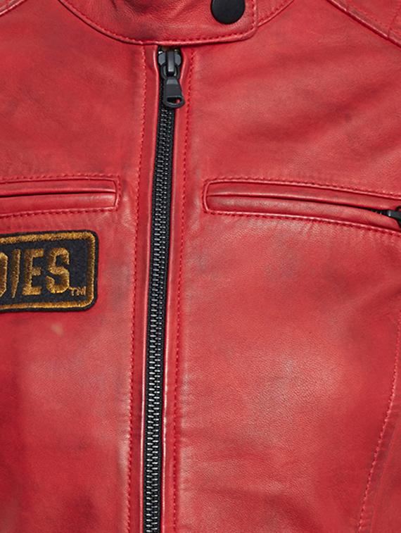 Graphic patch detail biker jacket - 15817655 - Zoom Image - 5