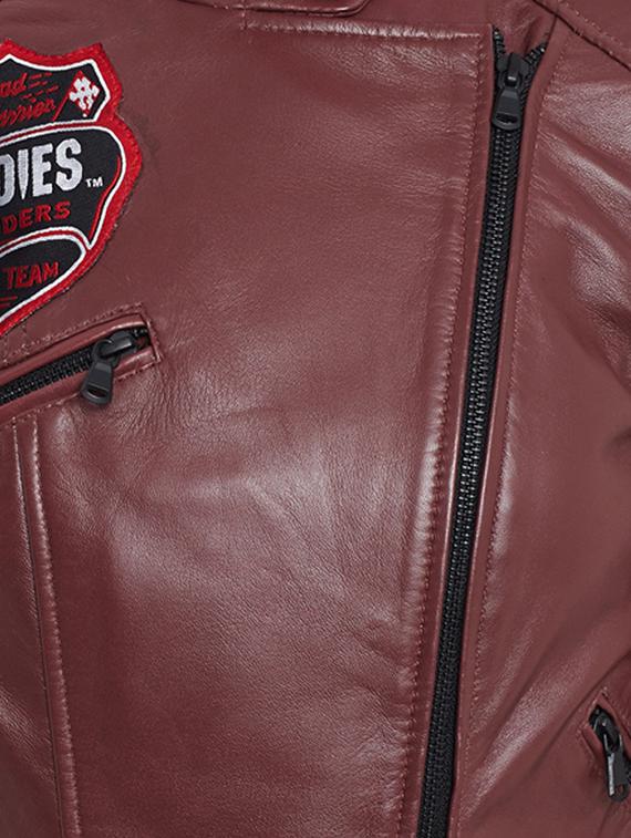 Graphic patch quilted sleeved biker jacket - 15817657 - Zoom Image - 5