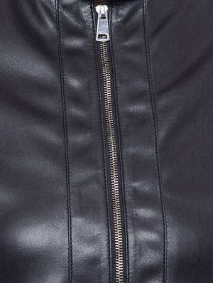 zipped pocket printed biker jacket - 15817664 - Standard Image - 5