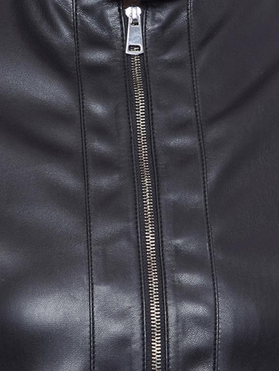 zipped pocket printed biker jacket - 15817664 - Zoom Image - 5