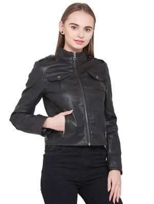 patch pocket detail biker jacket - 15817679 - Standard Image - 2