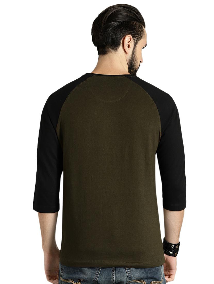 olive green raglan t-shirt - 15819298 - Zoom Image - 2