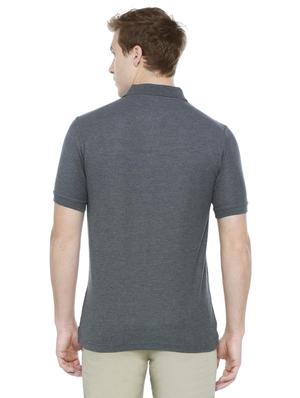 solid grey polo t-shirt - 15821350 - Standard Image - 2