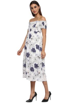 smocking detail off shoulder floral dress - 15822305 - Standard Image - 2