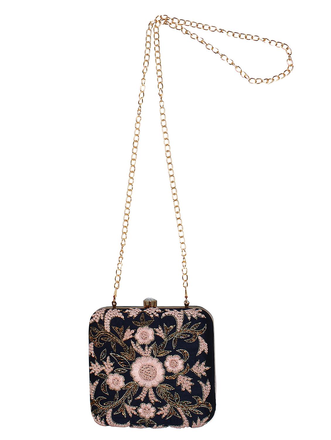 blue velvet box clutch - 15822450 - Zoom Image - 5
