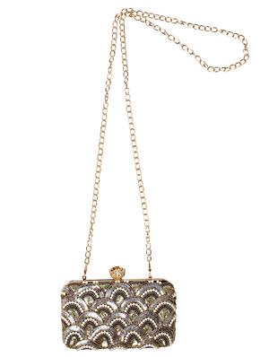 black velvet minaudiere clutch - 15822451 - Standard Image - 5