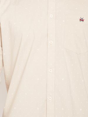 beige printed casual shirt - 15822776 - Standard Image - 5