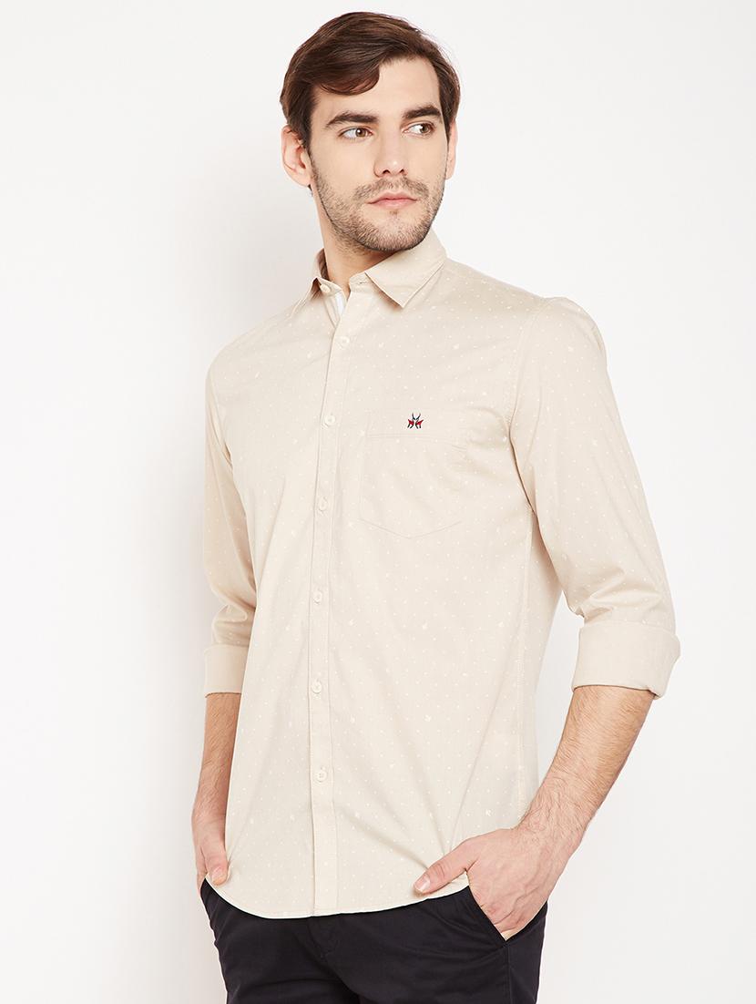 beige printed casual shirt - 15822776 - Zoom Image - 2