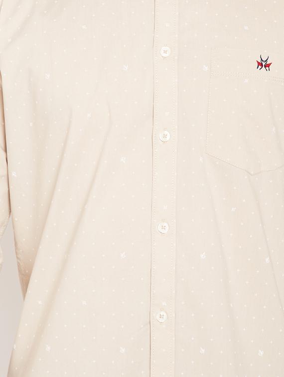 beige printed casual shirt - 15822776 - Zoom Image - 5