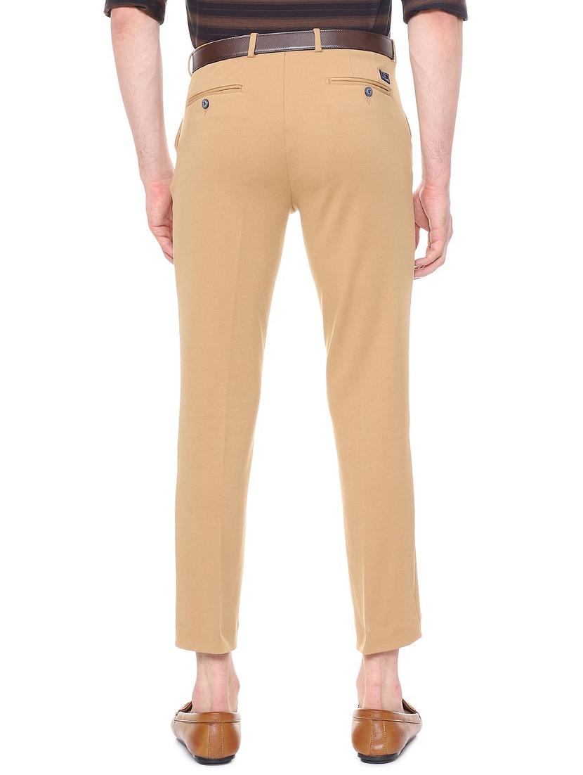 beige cotton blend chinos - 15822933 - Zoom Image - 2