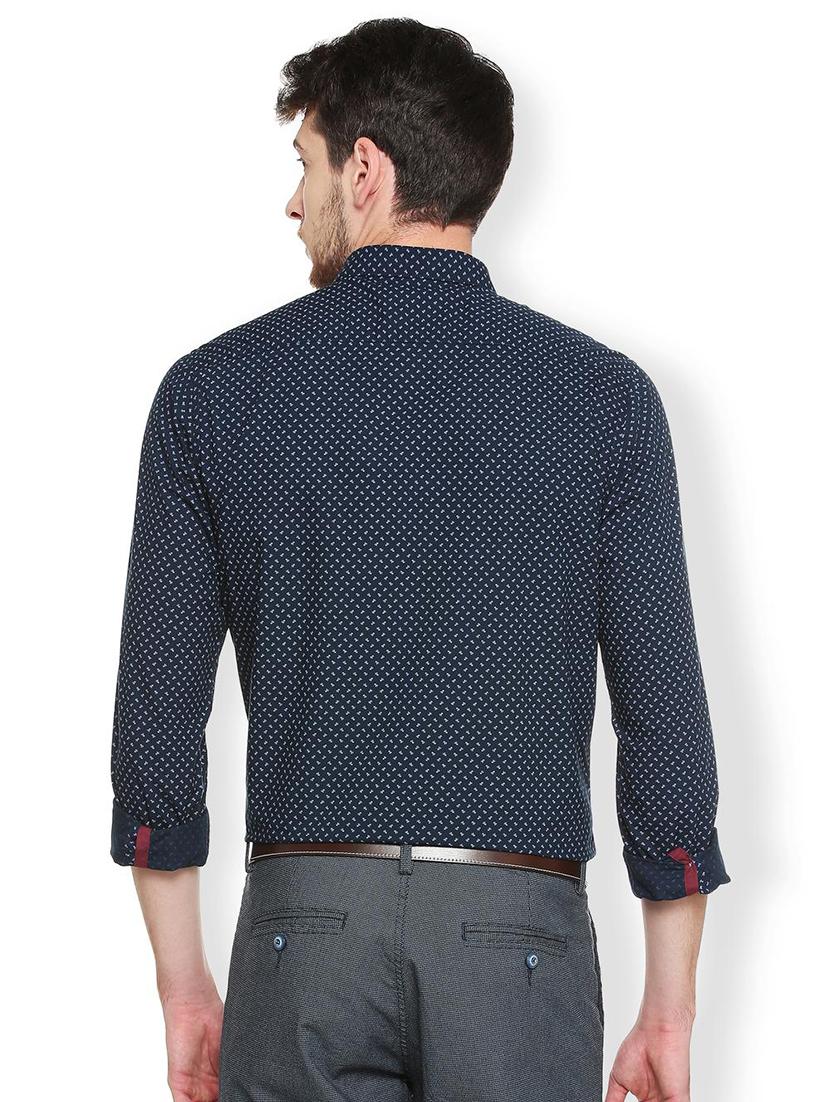 navy blue printed casual shirt - 15823040 - Zoom Image - 2