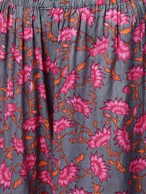 Printed kurta with sharara set - 15823589 - Standard Image - 5