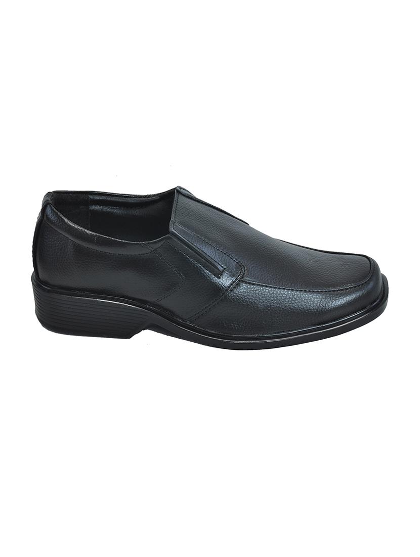 black leather formal slip ons - 15823913 - Zoom Image - 2