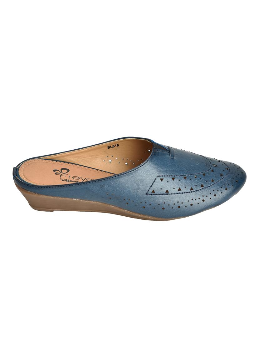 blue slip on mules wedges - 15824119 - Zoom Image - 2