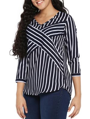 navy striped top - 15824349 - Standard Image - 2